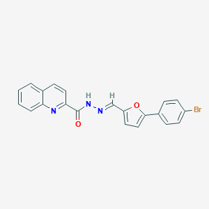 molecular formula C21H14BrN3O2 B387165 N'-{[5-(4-bromophenyl)-2-furyl]methylene}-2-quinolinecarbohydrazide 