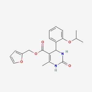 molecular formula C20H22N2O5 B3871654 2-furylmethyl 4-(2-isopropoxyphenyl)-6-methyl-2-oxo-1,2,3,4-tetrahydro-5-pyrimidinecarboxylate 