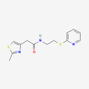 2-(2-methyl-1,3-thiazol-4-yl)-N-[2-(pyridin-2-ylthio)ethyl]acetamide