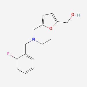 molecular formula C15H18FNO2 B3871667 (5-{[ethyl(2-fluorobenzyl)amino]methyl}-2-furyl)methanol 