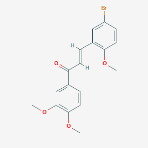 molecular formula C18H17BrO4 B3871684 3-(5-bromo-2-methoxyphenyl)-1-(3,4-dimethoxyphenyl)-2-propen-1-one 