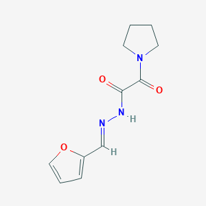 N-[(E)-furan-2-ylmethylideneamino]-2-oxo-2-pyrrolidin-1-ylacetamide