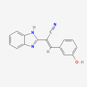 1H-Benzimidazol-2-acetonitrile, alpha-((3-hydroxyphenyl)methylene)-