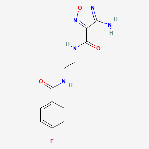 4-amino-N-{2-[(4-fluorobenzoyl)amino]ethyl}-1,2,5-oxadiazole-3-carboxamide