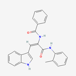 N-[(E)-1-(1H-indol-3-yl)-3-(2-methylanilino)-3-oxoprop-1-en-2-yl]benzamide