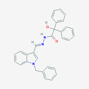 molecular formula C30H25N3O2 B387176 N'-[(E)-(1-benzyl-1H-indol-3-yl)methylidene]-2-hydroxy-2,2-diphenylacetohydrazide 
