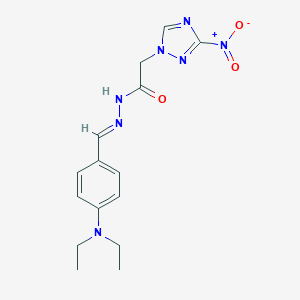 molecular formula C15H19N7O3 B387177 N'-[4-(diethylamino)benzylidene]-2-{3-nitro-1H-1,2,4-triazol-1-yl}acetohydrazide 