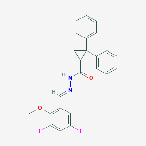 N'-(3,5-diiodo-2-methoxybenzylidene)-2,2-diphenylcyclopropanecarbohydrazide