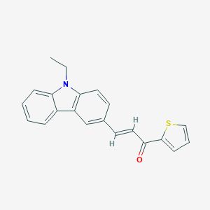 molecular formula C21H17NOS B387184 3-(9-ethyl-9H-carbazol-3-yl)-1-(2-thienyl)-2-propen-1-one 