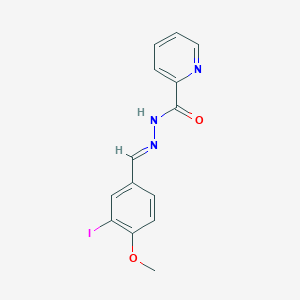 molecular formula C14H12IN3O2 B387187 N'-(3-iodo-4-methoxybenzylidene)-2-pyridinecarbohydrazide 