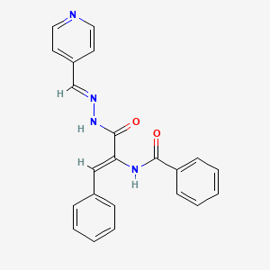 N-(2-phenyl-1-{[2-(4-pyridinylmethylene)hydrazino]carbonyl}vinyl)benzamide