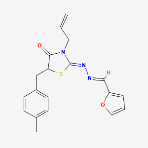 2-furaldehyde [3-allyl-5-(4-methylbenzyl)-4-oxo-1,3-thiazolidin-2-ylidene]hydrazone