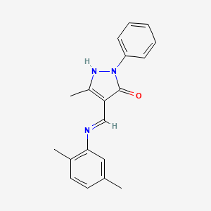 4-{[(2,5-dimethylphenyl)amino]methylene}-5-methyl-2-phenyl-2,4-dihydro-3H-pyrazol-3-one