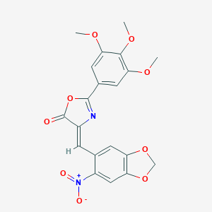 4-({6-nitro-1,3-benzodioxol-5-yl}methylene)-2-(3,4,5-trimethoxyphenyl)-1,3-oxazol-5(4H)-one