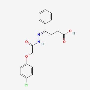 (4E)-4-{[2-(4-CHLOROPHENOXY)ACETAMIDO]IMINO}-4-PHENYLBUTANOIC ACID