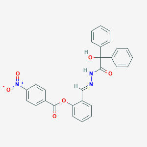 2-{2-[Hydroxy(diphenyl)acetyl]carbohydrazonoyl}phenyl 4-nitrobenzoate