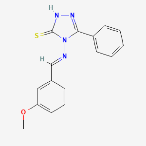 4-[(3-methoxybenzylidene)amino]-5-phenyl-4H-1,2,4-triazole-3-thiol