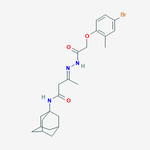 N-(1-adamantyl)-3-{[(4-bromo-2-methylphenoxy)acetyl]hydrazono}butanamide