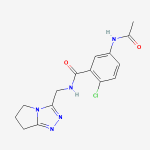 5-(acetylamino)-2-chloro-N-(6,7-dihydro-5H-pyrrolo[2,1-c][1,2,4]triazol-3-ylmethyl)benzamide