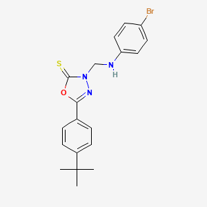 3-{[(4-bromophenyl)amino]methyl}-5-(4-tert-butylphenyl)-1,3,4-oxadiazole-2(3H)-thione