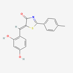 (5Z)-5-[(2,4-dihydroxyphenyl)methylidene]-2-(4-methylphenyl)-1,3-thiazol-4-one