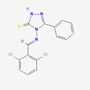 4-((2,6-Dichlorobenzylidene)amino)-5-phenyl-4H-1,2,4-triazole-3-thiol