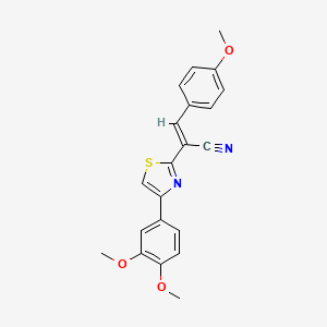 2-[4-(3,4-dimethoxyphenyl)-1,3-thiazol-2-yl]-3-(4-methoxyphenyl)acrylonitrile