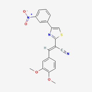 3-(3,4-dimethoxyphenyl)-2-[4-(3-nitrophenyl)-1,3-thiazol-2-yl]acrylonitrile