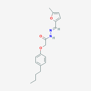 molecular formula C18H22N2O3 B387208 2-(4-butylphenoxy)-N'-[(5-methyl-2-furyl)methylene]acetohydrazide 