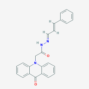 2-(9-oxo-10(9H)-acridinyl)-N'-(3-phenyl-2-propenylidene)acetohydrazide