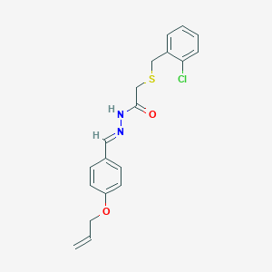 molecular formula C19H19ClN2O2S B387212 N'-[4-(allyloxy)benzylidene]-2-[(2-chlorobenzyl)sulfanyl]acetohydrazide 