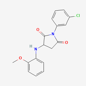 1-(3-Chlorophenyl)-3-(2-methoxyanilino)pyrrolidine-2,5-dione