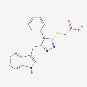 {[5-(1H-indol-3-ylmethyl)-4-phenyl-4H-1,2,4-triazol-3-yl]thio}acetic acid