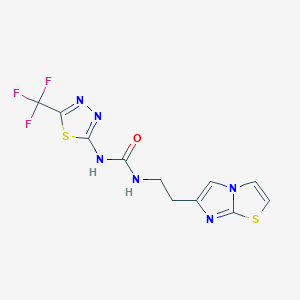 N-(2-imidazo[2,1-b][1,3]thiazol-6-ylethyl)-N'-[5-(trifluoromethyl)-1,3,4-thiadiazol-2-yl]urea