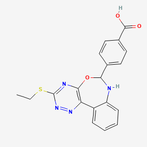 4-[3-(Ethylsulfanyl)-6,7-dihydro[1,2,4]triazino[5,6-D][3,1]benzoxazepin-6-YL]benzoic acid