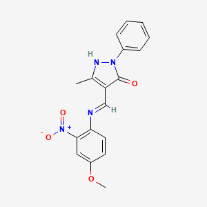 4-[(4-METHOXY-2-NITROANILINO)METHYLENE]-3-METHYL-1-PHENYL-1H-PYRAZOL-5-ONE