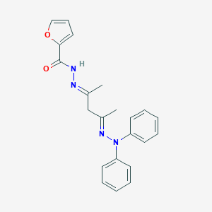 molecular formula C22H22N4O2 B387221 N'-[3-(diphenylhydrazono)-1-methylbutylidene]-2-furohydrazide 