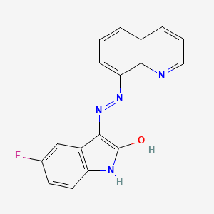 5-fluoro-3-(quinolin-8-yldiazenyl)-1H-indol-2-ol