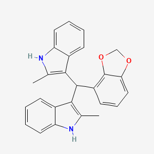 3,3'-(1,3-benzodioxol-4-ylmethylene)bis(2-methyl-1H-indole)