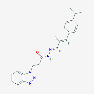 3-(1H-1,2,3-benzotriazol-1-yl)-N'-[3-(4-isopropylphenyl)-2-methyl-2-propenylidene]propanohydrazide
