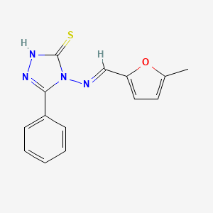 4-{[(E)-(5-methylfuran-2-yl)methylidene]amino}-5-phenyl-4H-1,2,4-triazole-3-thiol