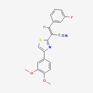 2-[4-(3,4-dimethoxyphenyl)-1,3-thiazol-2-yl]-3-(3-fluorophenyl)acrylonitrile