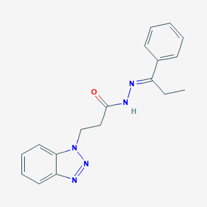 3-(1H-1,2,3-benzotriazol-1-yl)-N'-(1-phenylpropylidene)propanohydrazide