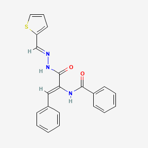 N-(2-phenyl-1-{[2-(2-thienylmethylene)hydrazino]carbonyl}vinyl)benzamide