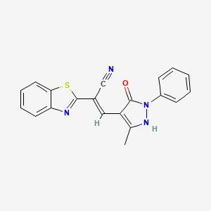 2-(1,3-benzothiazol-2-yl)-3-(5-hydroxy-3-methyl-1-phenyl-1H-pyrazol-4-yl)acrylonitrile