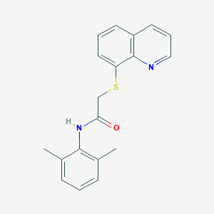 molecular formula C19H18N2OS B387241 N-(2,6-dimethylphenyl)-2-(8-quinolinylsulfanyl)acetamide 