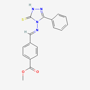 methyl 4-{[(3-mercapto-5-phenyl-4H-1,2,4-triazol-4-yl)imino]methyl}benzoate