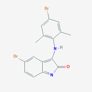 molecular formula C16H12Br2N2O B387256 5-bromo-3-(4-bromo-2,6-dimethylanilino)indol-2-one 