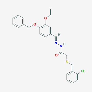 molecular formula C25H25ClN2O3S B387259 N'-[4-(benzyloxy)-3-ethoxybenzylidene]-2-[(2-chlorobenzyl)sulfanyl]acetohydrazide 