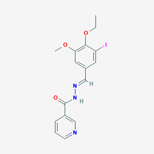 N'-[(E)-(4-ethoxy-3-iodo-5-methoxyphenyl)methylidene]pyridine-3-carbohydrazide